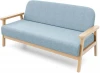 21932 Диван Arsko прямой Флори М береза рогожка голубая