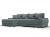 137086L Диван угловой Лига-119 угол левый (ДСП,Брус,Фанера,ЛДС,Рогожка/Серый) Лига Диванов 137086L