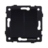 REA-S-009BK Выключатель 2-клавишный проходной 10А/250В черный Kollinger REA-S-009BK для Aspekt, Eleganz, Reflex