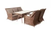 GS3C2СT-4-SET brown Обеденная группа из искусственного ротанга, цвет коричневый 4SIS Гляссе GS3C2СT-4-SET brown