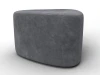 132501 Пуф 004 (ДСП,Фанера/Пластик/Велюр/Темно-серый) Лига Диванов 132501