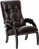 2500000191046 Кресло для отдыха Модель 61 Венге текстура, к/з Varana DK-BROWN Leset