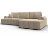 134745 Диван угловой Лига-080 угол правый (ДСП/Пластик/Велюр/Бежевый) Лига Диванов 134745