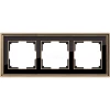 WL17-Frame-03 Рамка на 3 поста Werkel Palacio, золото с черным