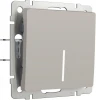 W1212104 Выключатель одноклавишный проходной с подсветкой (дымчатый) Werkel W1212104