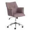 25479 Кресло Lutz/Лутц/Луц хром велюр/букле, VT shape wood rose Tetchair 25479