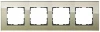 G1004GG Рамка на 4 поста (шампань) Jasmart G-Glass G1004GG