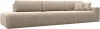 121356 Диван прямой Лига-036 НПБ Модерн Лонг подлокотник справа (Бежевый/Велюр) Лига Диванов арт.121356