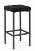614949 Барный стул Woodville Лофт (Металл, Велюр/Черный) арт.614949