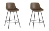 УТ000038467 Стул полубарный TEXAS, экокожа, коричневый 2 шт Stool Group арт.УТ000038467