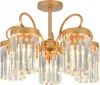 2116/5P Потолочная люстра на штанге Escada Lofoyi 2116/5P 5x40Вт E14, металл/хрусталь, шампань, прозрачный хрусталь (220V)