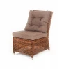 YH-C1509W brown Плетеный центральный модуль дивана, цвет коричневый 4SIS Бергамо YH-C1509W brown