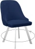 00-00062906 Стул 266 поворотный, К17 синий, ножки белые Dikline 00-00062906