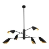 SLE1254-403-06 Потолочная люстра на штанге Evoluce Alton SLE1254-403-06 Черный/Черный, золотой E14 6*60W