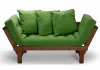 19197 Кушетка Arsko Свен орех зеленый вельвет