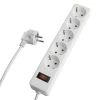 50092 Сетевой фильтр 5-и местный с заземлением 1,8м. (белый) Stekker Optima 50092