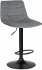 5017_BlackBase-LM TAILOR BLACK, цвет сиденья серый велюр (MJ9-75), цвет основания черный Стул барный DOBRIN TAILOR BLACK (серый велюр (MJ9-75)) 5017_BlackBase-LM BLACK, цвет сиденья серый (MJ9-75), основания черный