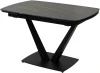 614M04388 Стол ALATRI 120 MATT GOLDEN BLACK SINTERED STONE / BLACK