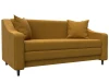 129778 Диван прямой Лига-071 (ЛДСП,Брус,Фанера/Дерево/Велюр/Желтый) Лига Диванов 129778