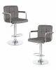 LM-5011-N_CH-M_V-MJ9-75 Набор 2 шт стул барный DOBRIN KRUGER ARM (серый велюр (MJ9-75))