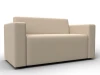 132456 Диван прямой Лига-093 (ДСП,Брус,Фанера/Пластик/Экокожа/Бежевый) Лига Диванов 132456