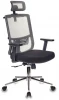 MC-612-H/GR/26-B01 Кресло руководителя Бюрократ MC-612-H серый BM-10 сиденье черный 26-В01 сетка/ткань с подголов. крестовина металл хром