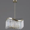 IL3475-6PSQ-25AB ELITE Подвесная люстра хрустальная на штанге ILLUMICO IL3475-6PSQ-25AB ELITE
