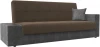 118528L Диван-книжка Лига-020 стол слева (Коричневый,Серый/Рогожка) Лига Диванов арт.118528L