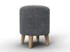132491 Пуф 002 (ДСП,Фанера/Дерево/Велюр/Темно-серый) Лига Диванов 132491