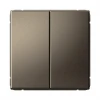 GAL000651S Выключатель двухклавишный (мокко) Systeme Electric GAL000651S