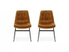 967527 Комплект стульев Vitra 2 шт. ОГОГО Обстановочка! 967527 (Вельвет/Бежевый,Черный)