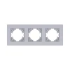 EP3GY Рамка 3-постовая серый Kollinger Eleganz Plex EP3GY