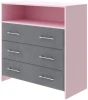1925292 PROxSON Комод Свен (ЛДСП Розовая+ткань Розовый кварц/Monopoly Британский серый (996)) 90x40