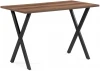 506951 Стол деревянный Алеста Лофт 120 25 мм дуб делано темный / черный матовый 506951 Notta