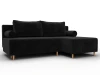 134794 Диван угловой Лига-102 угол универсальный (ДСП,Брус,Фанера,Велюр/Черный) Лига Диванов 134794