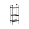 4687207095730 Стеллаж Leset Стилвуд 13 узкий, 3 полки 4687207095730 Металл, Черный