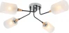 2101/4P Потолочная люстра Escada Mattiola 2101/4P 4x60Вт E27, металл/стекло, хром/черный/дерево, матовый плафон (220V)