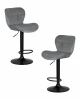 LM-5022-N_B-M_V-MJ9-75 Набор 2 шт стул барный DOBRIN BARNY BLACK (серый велюр (MJ9-75))