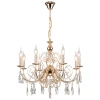 10094/8 золото Подвесная люстра Eurosvet Wispa 10094/8 золото/прозрачный хрусталь Strotskis