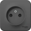 BLNRA001116 Розетка накладная без заземления со шторками (антрацит) Systeme Electric Blanca BLNRA001116