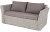YH-C2130W-3 TW gray "Капучино" диван из искусственного ротанга (гиацинт) двухместный, цвет серый 4SIS арт.УТ-00003002
