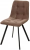 461MC04652 Стул CHILLI-Q SQUARE молочный шоколад #12, велюр / черный каркас, 4 шт./1 к
