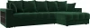 128593 Диван угловой с декором и полкой Лига-050 НПБ Лига Диванов (Велюр) арт.128593