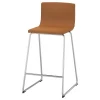 704.048.42 БЕРНГАРД Стул барный, хромированный, Мьюк золотисто-коричневый