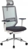 MC-W612N-H/DG/417G Кресло руководителя Бюрократ MC-W612N-H темно-серый TW-04 38-417 с подголов. крестовина металл хром пластик белый