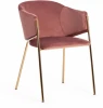 19162 Кресло KRONOS (mod. 8158) металл/вельвет, коралловый/золотые ножки, V062-23 Tetchair 19162
