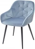 UDC9051G10856DRGREY Стул M-City BREEZE G108-56 пудровый синий/темно-серый каркас, велюр