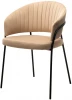 464M05076 Стул JUST, цвет Velutto 05 Бежевый, велюр / черный каркас M-City 464M05076