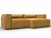131144 Диван угловой Лига-061 угол правый (ДСП,Брус,Фанера,Велюр/Желтый) Лига Диванов 131144