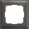 WL14-Frame-01 GR-BR Рамка на 1 пост Werkel Fiore, серо-коричневый